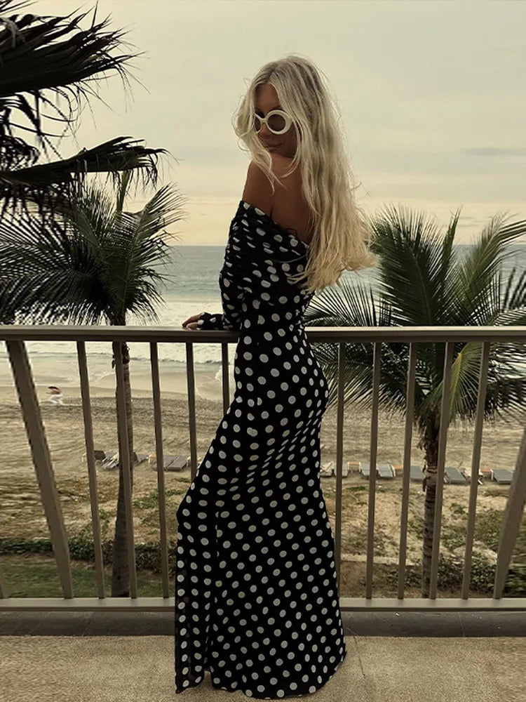 Bella - Sexy Polka Dot Off Shoulder Dress