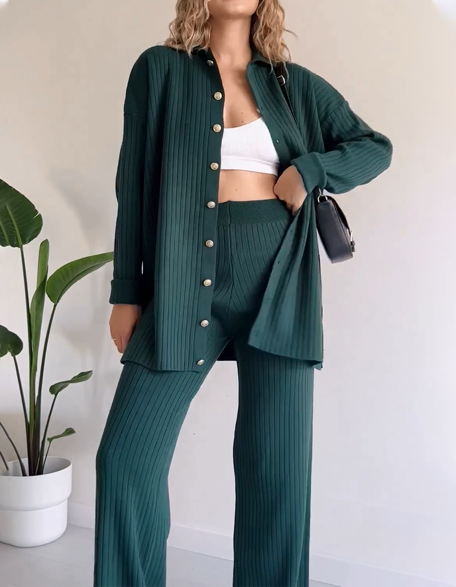 Sophia - Striped Knit Two-Piece Set